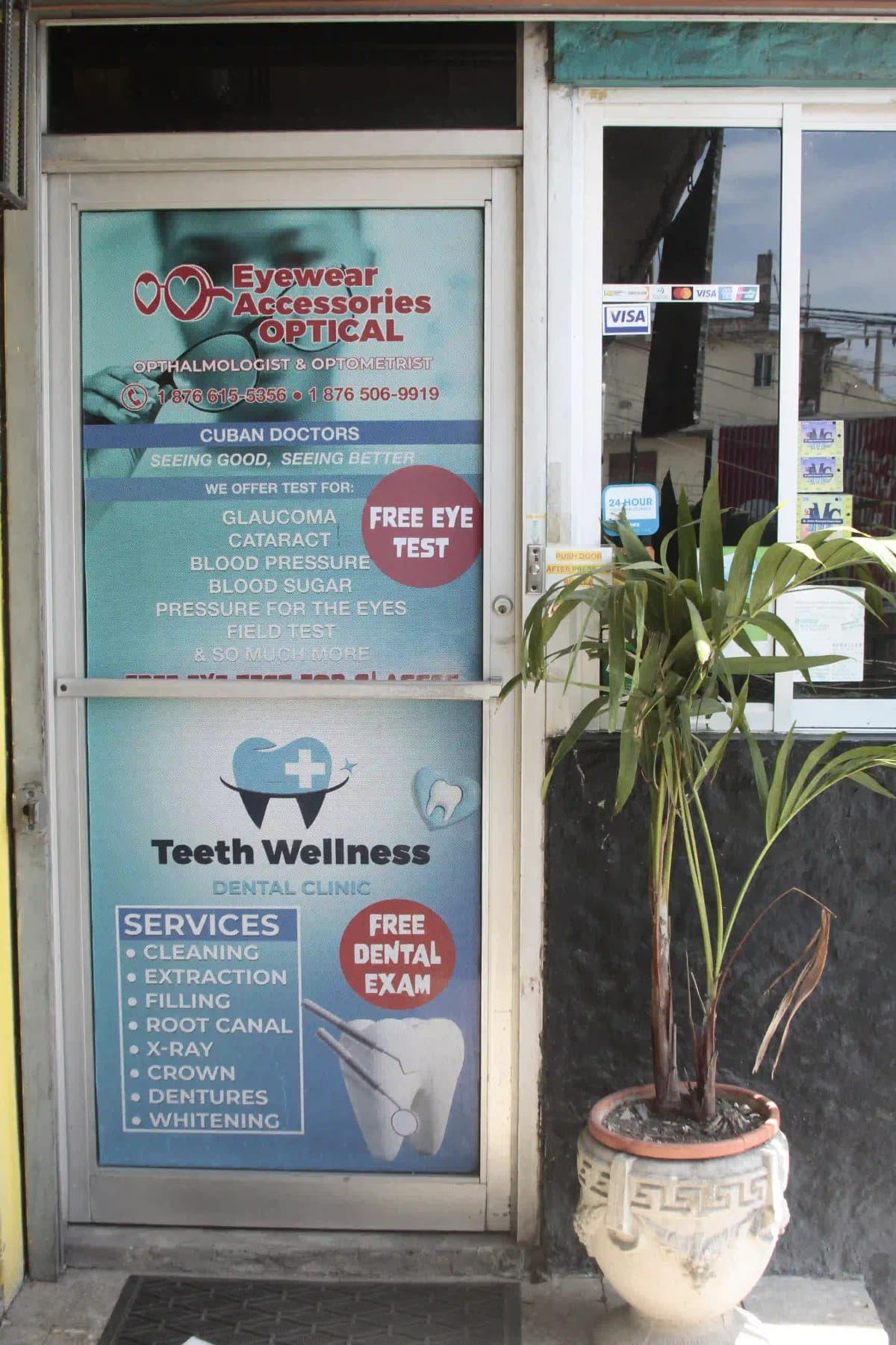 Eyewear and Dental Clinic entrance